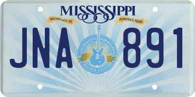MS license plate JNA891