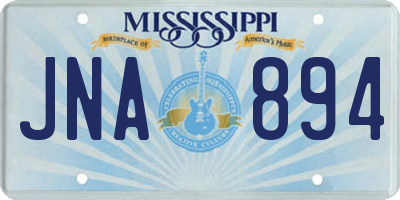 MS license plate JNA894