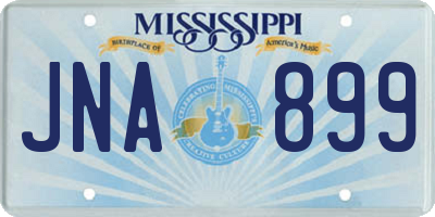 MS license plate JNA899