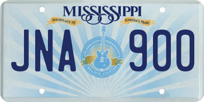 MS license plate JNA900