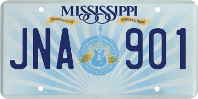MS license plate JNA901