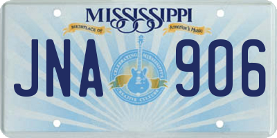 MS license plate JNA906