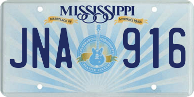 MS license plate JNA916