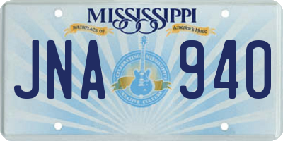 MS license plate JNA940