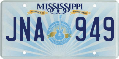 MS license plate JNA949
