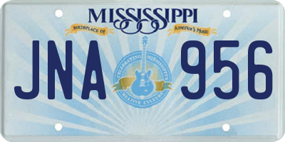 MS license plate JNA956
