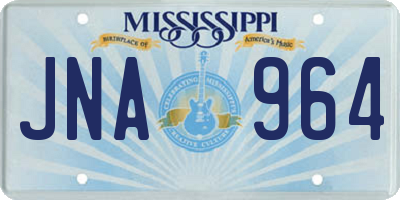 MS license plate JNA964