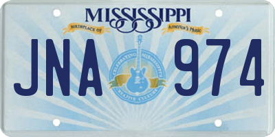 MS license plate JNA974