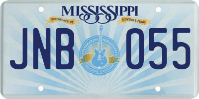 MS license plate JNB055
