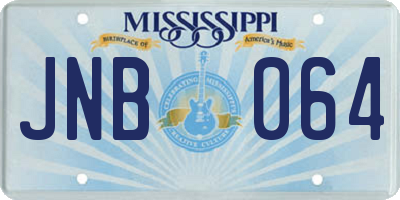 MS license plate JNB064
