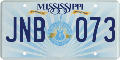 MS license plate JNB073