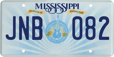 MS license plate JNB082