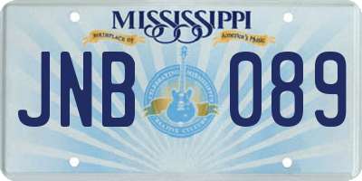 MS license plate JNB089