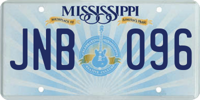 MS license plate JNB096