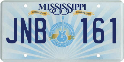 MS license plate JNB161