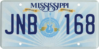 MS license plate JNB168
