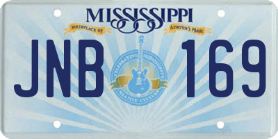 MS license plate JNB169