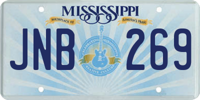 MS license plate JNB269