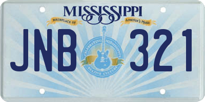 MS license plate JNB321