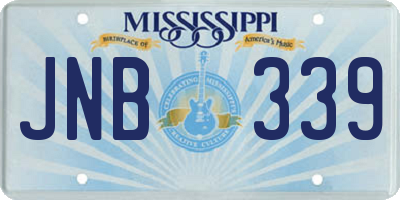 MS license plate JNB339