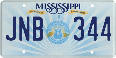 MS license plate JNB344