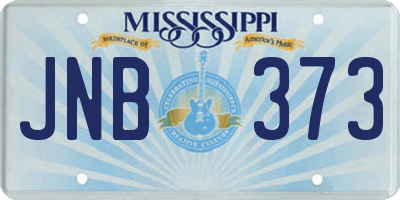 MS license plate JNB373