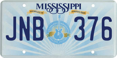 MS license plate JNB376