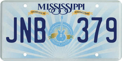 MS license plate JNB379