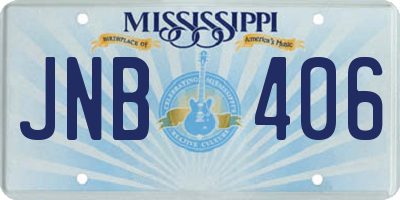 MS license plate JNB406