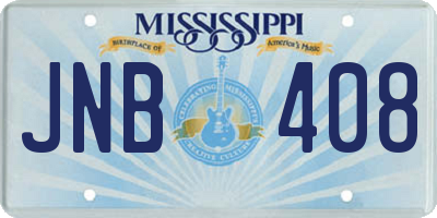 MS license plate JNB408