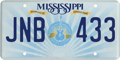 MS license plate JNB433