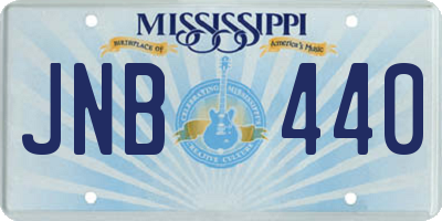 MS license plate JNB440