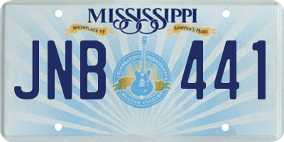MS license plate JNB441