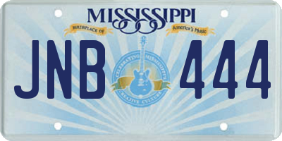 MS license plate JNB444