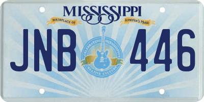 MS license plate JNB446