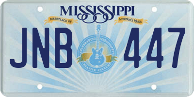 MS license plate JNB447