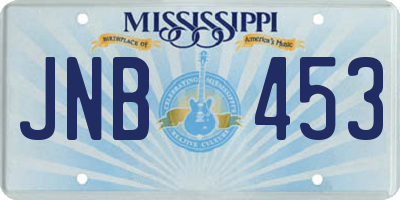 MS license plate JNB453