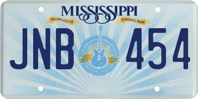 MS license plate JNB454