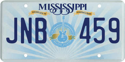 MS license plate JNB459