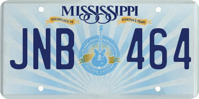 MS license plate JNB464