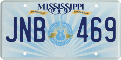 MS license plate JNB469