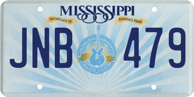 MS license plate JNB479