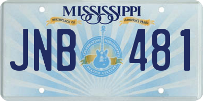 MS license plate JNB481