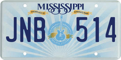 MS license plate JNB514