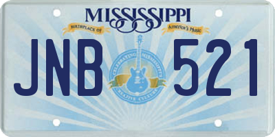 MS license plate JNB521