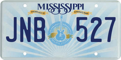 MS license plate JNB527