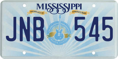 MS license plate JNB545