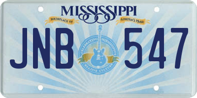 MS license plate JNB547