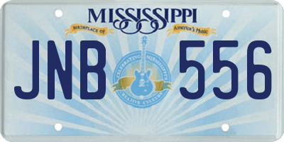 MS license plate JNB556