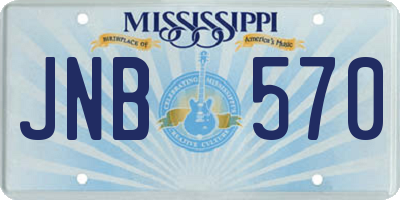 MS license plate JNB570